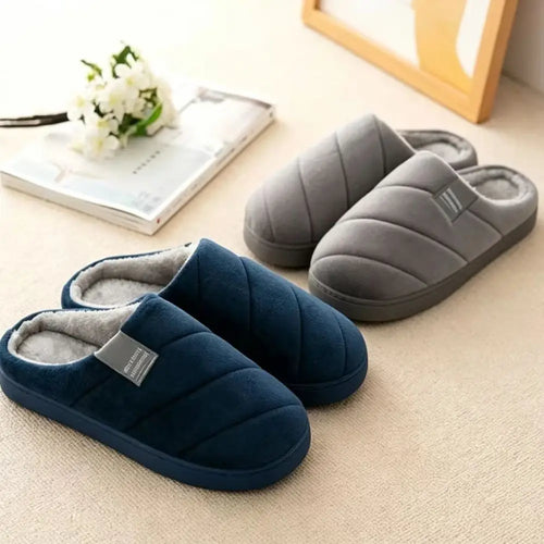 Winter Plush Slippers – Non-Slip Warm Indoor Shoes for Men & Women