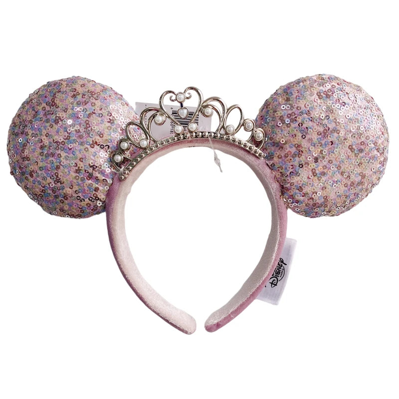 Disney Minnie Mouse Ears Headband – Sequin Bow Princess & Villain Styles