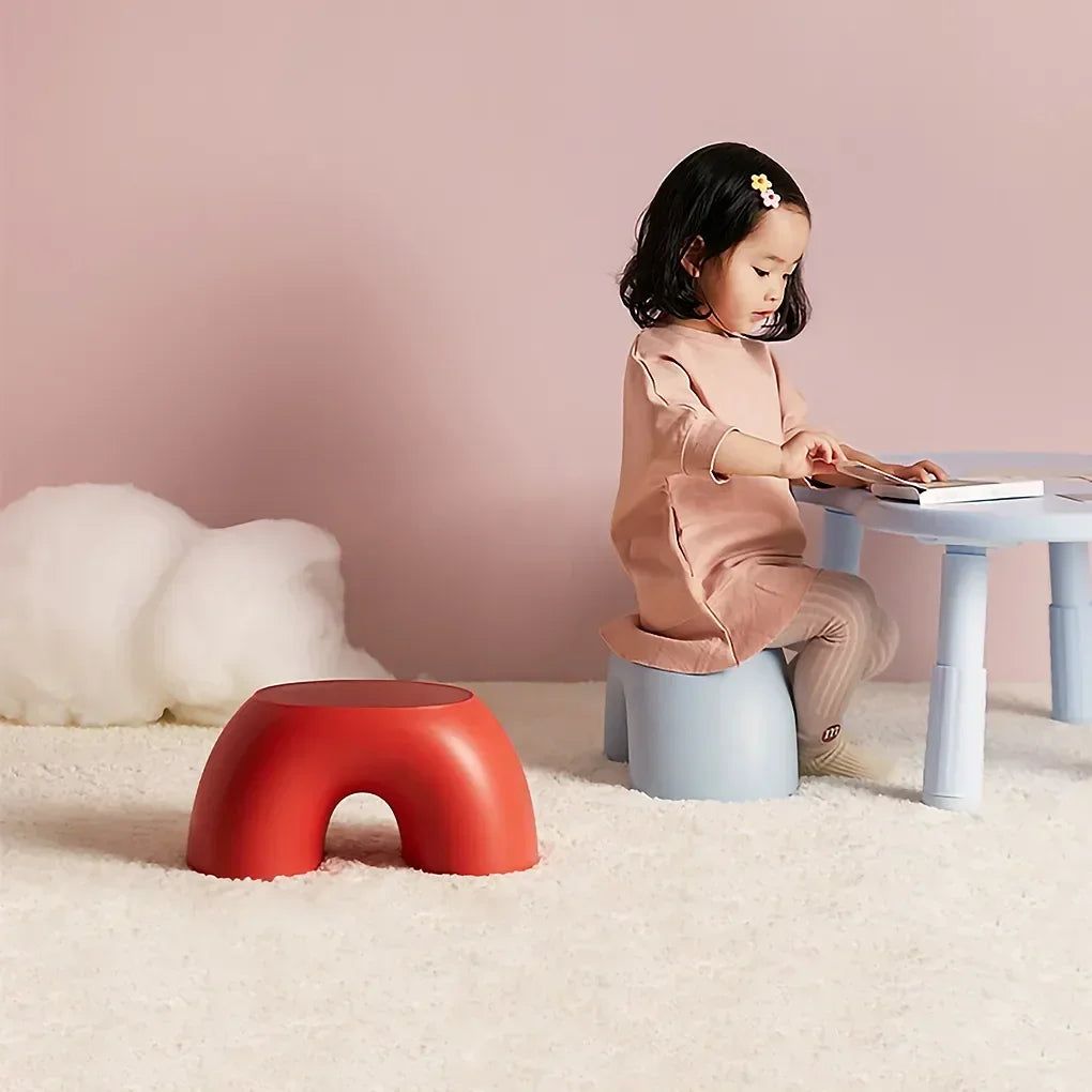 Rainbow Shape Kids Step Stool – Colorful Plastic Children's Seat