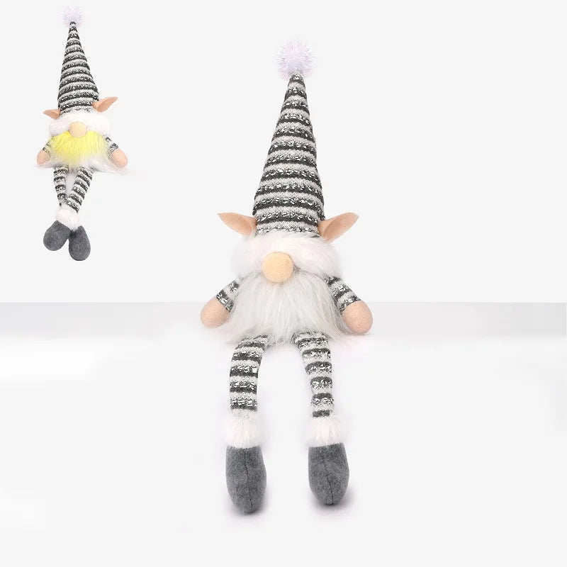 Light-Up Christmas Gnome Doll – Long-Leg Faceless Plush Holiday Decoration