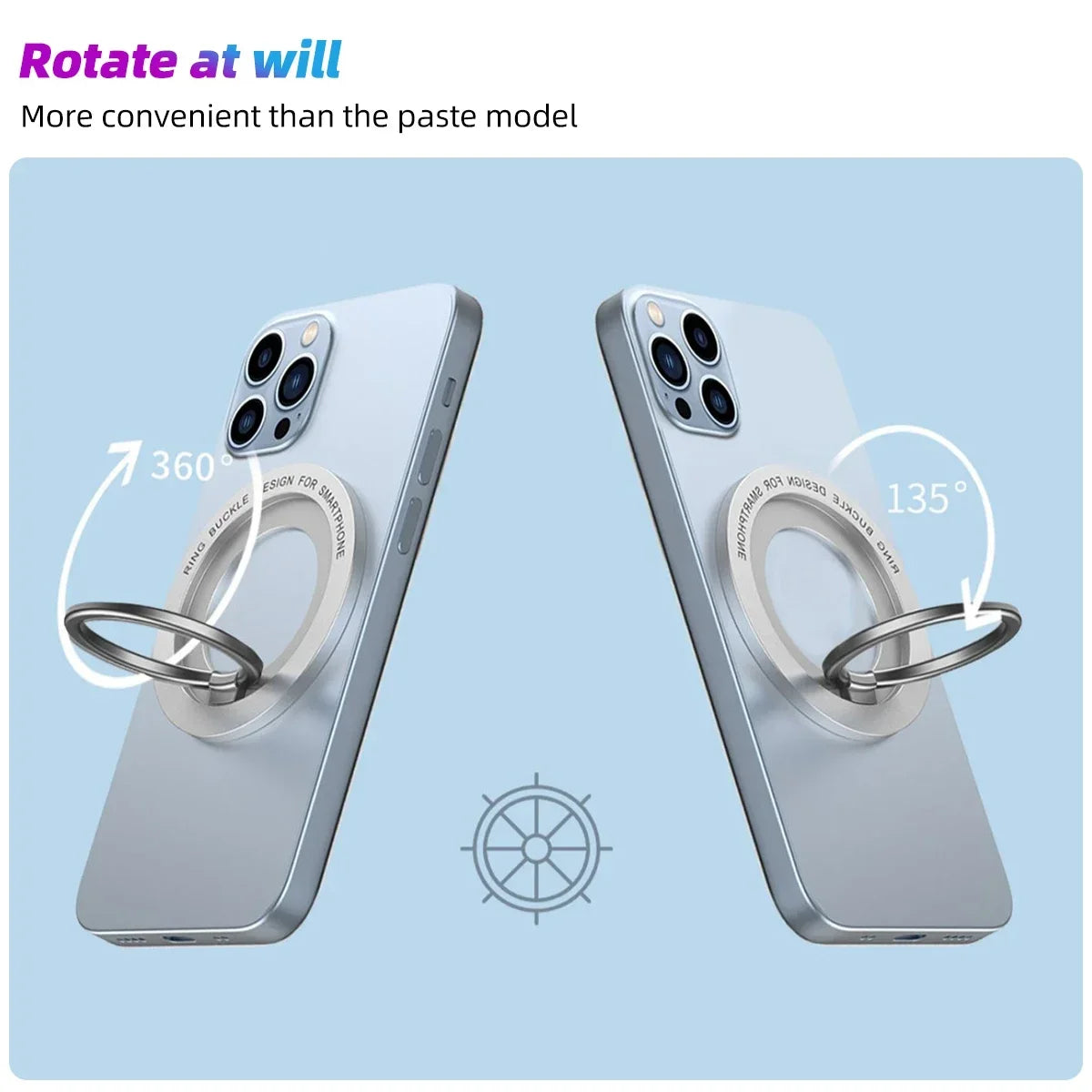 Magnetic MagSafe Phone Ring Holder & Finger Grip Stand