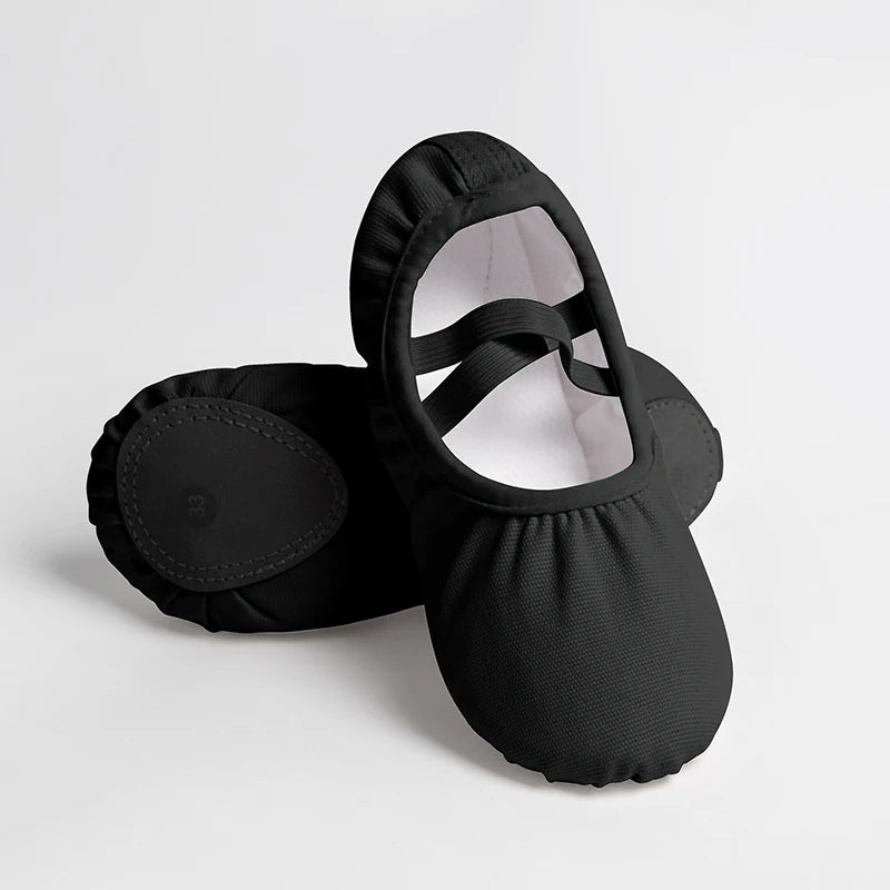 Canvas Ballet Slippers Split Sole Dance Shoes for Kids & Adults