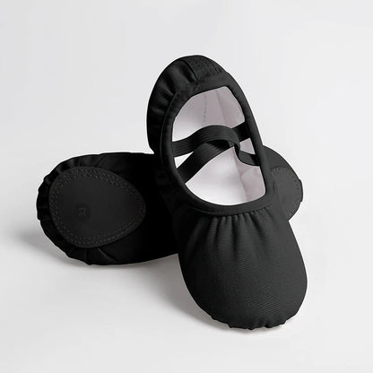 Canvas Ballet Slippers Split Sole Dance Shoes for Kids & Adults