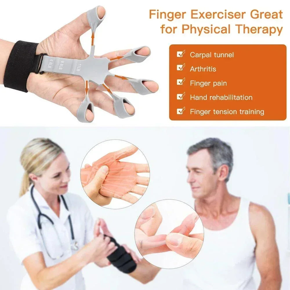 Silicone Finger Grip Strengthener – Guitar & Gym Hand Trainer