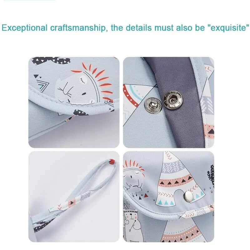 Waterproof Baby Diaper Bag Wet Dry Pouch with Wristlet