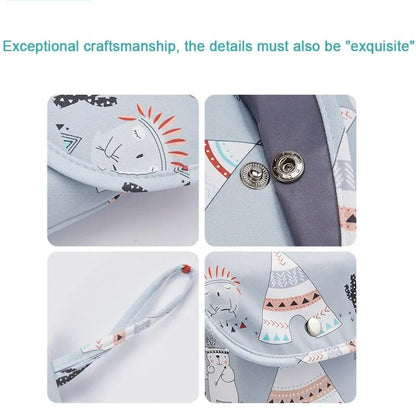 Waterproof Baby Diaper Bag Wet Dry Pouch with Wristlet
