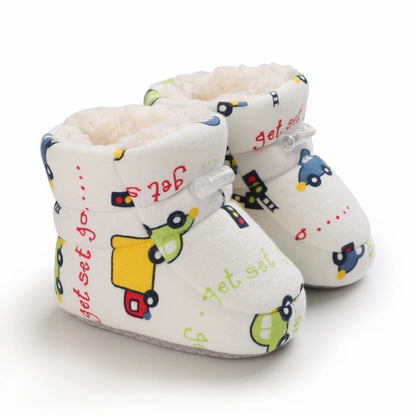 Baby Winter Boots – Cartoon Warm Fleece Booties for Boys & Girls