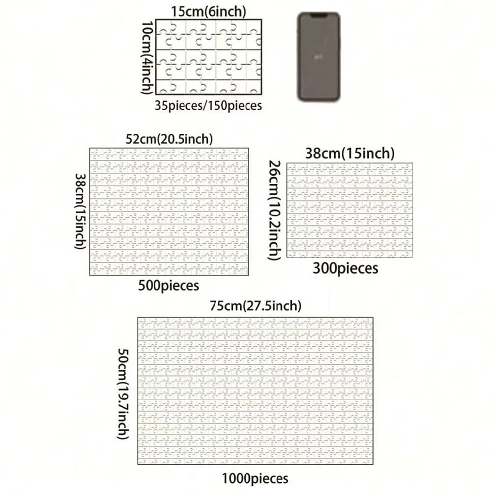 Custom Photo Puzzle – Personalized Cardboard Jigsaw, 35 to 1000 Pieces