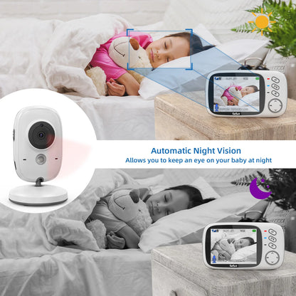 TakTark Wireless Video Baby Monitor – 3.2" Screen, Night Vision & Two-Way Talk