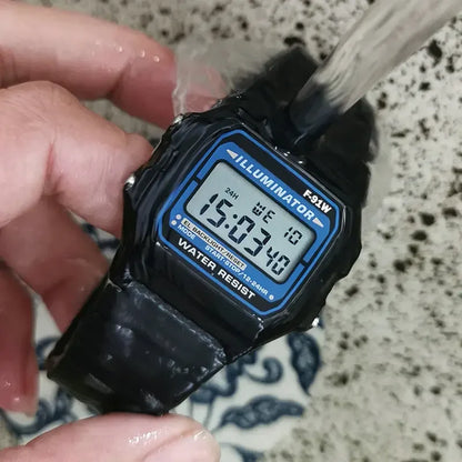 F91W Digital Sports Watch – LED, Waterproof, Unisex