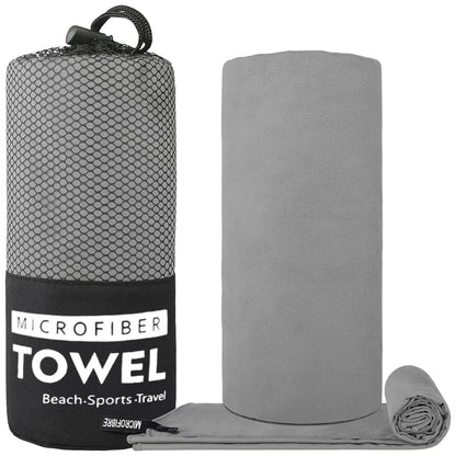 Microfiber Sports Towel – Quick Dry, Super Absorbent for Gym, Beach & Travel