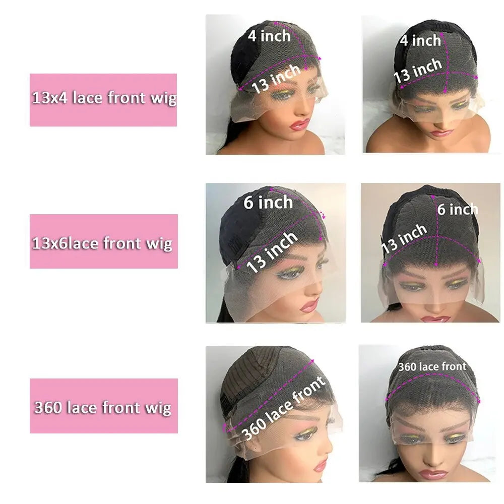 Brazilian Body Wave HD Lace Front Wig – 180% & 200% Density, 360/13x4/13x6/5x5