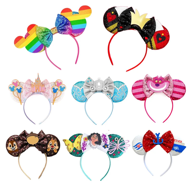 Disney Mouse Ear Headband Sequin Bow for Girls Adults Halloween Party