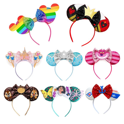 Disney Mouse Ear Headband Sequin Bow for Girls Adults Halloween Party