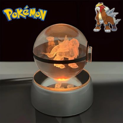 Pokémon 3D Crystal Poké Ball Night Light with LED Base