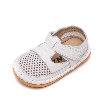 Genuine Leather Baby Sandals Soft Sole Anti-Collision Toddler Shoes