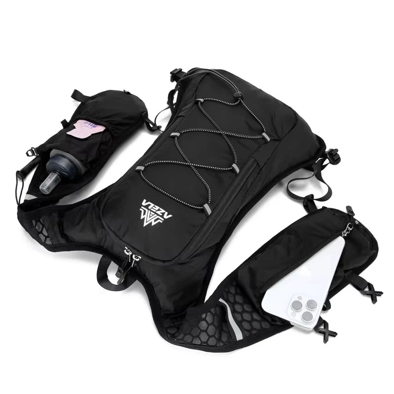 Lightweight Running Hydration Vest Backpack with Night Reflective Design