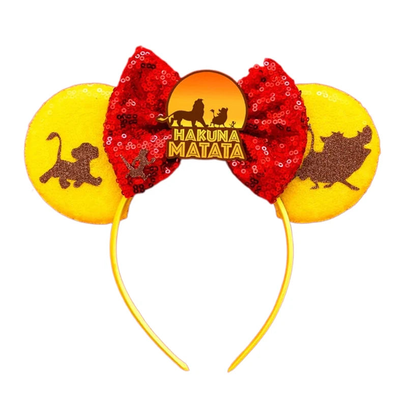 Mouse Ears Headband with Sequins & Bow – Kids & Adults