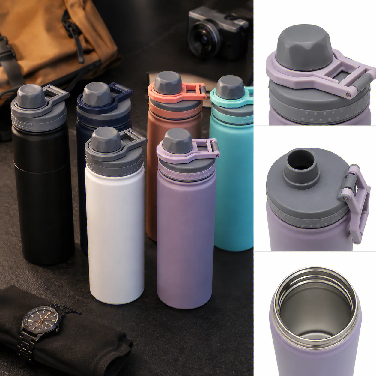Stainless Steel Vacuum Insulated Water Bottle 750ml – Sports & Travel Thermos