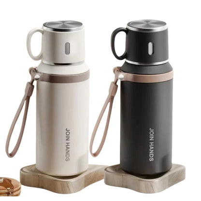 316 Stainless Steel Vacuum Flask with Cup & Tea Compartment | 20.3oz