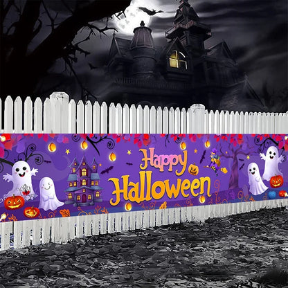 Halloween Banner Outdoor Decoration – Pumpkin Ghost Yard Sign