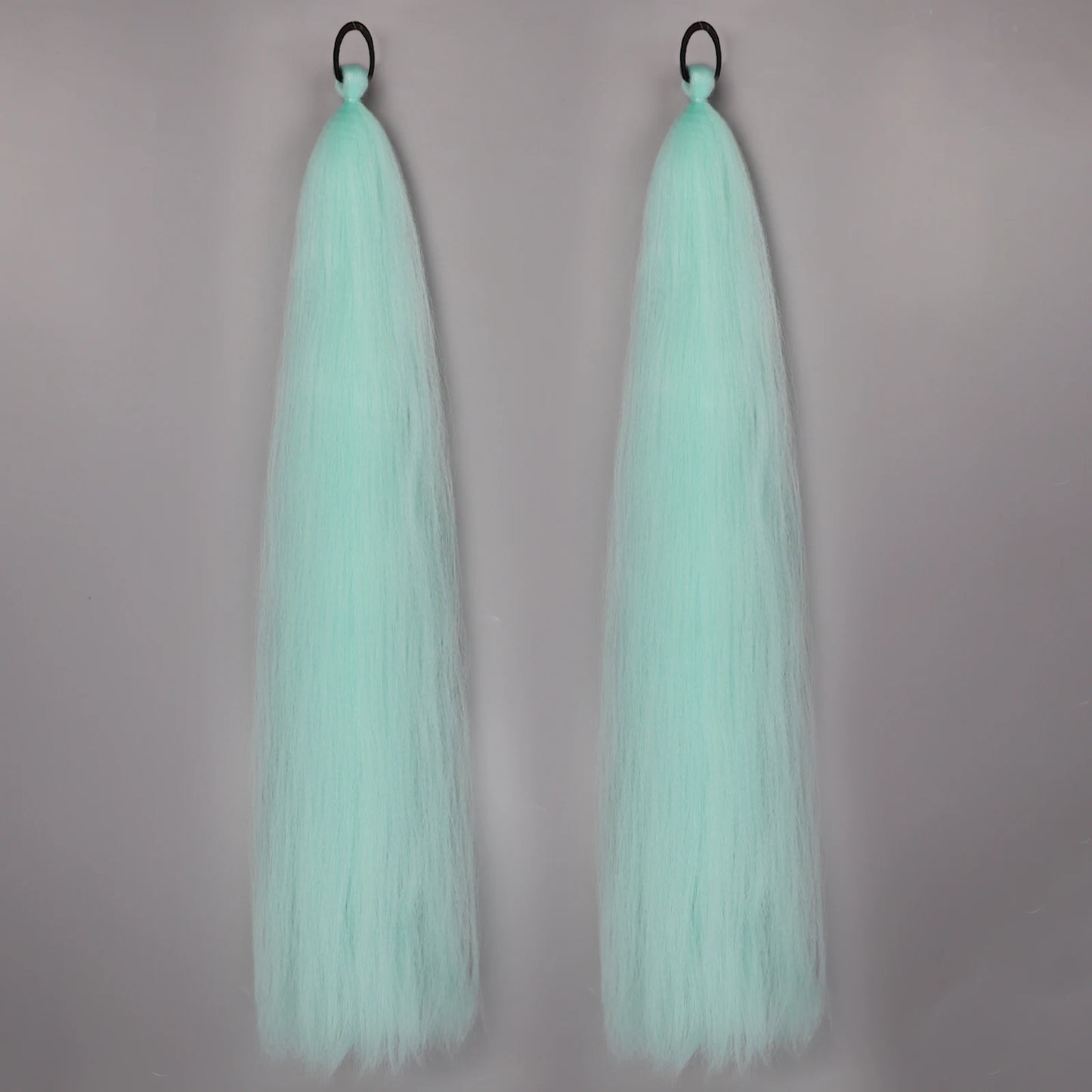 Synthetic Ponytail Extension – Long Straight Wrap-Around Hairpiece (2 Pcs)