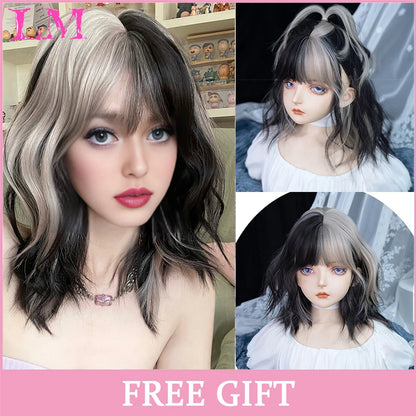 Cosplay Synthetic Wig with Bangs – Long Straight 24 Inch, Heat Resistant