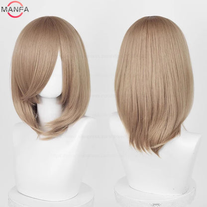 Anime Cosplay Bob Wig with Bangs – 40cm Heat Resistant, 54 Colors