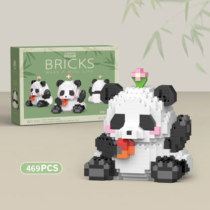 Panda Mini Building Blocks Set – Cute DIY Animal Brick Toy