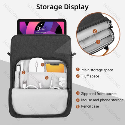 Tablet Shoulder Bag with Handle – iPad, Galaxy Tab & Laptop Carry Case