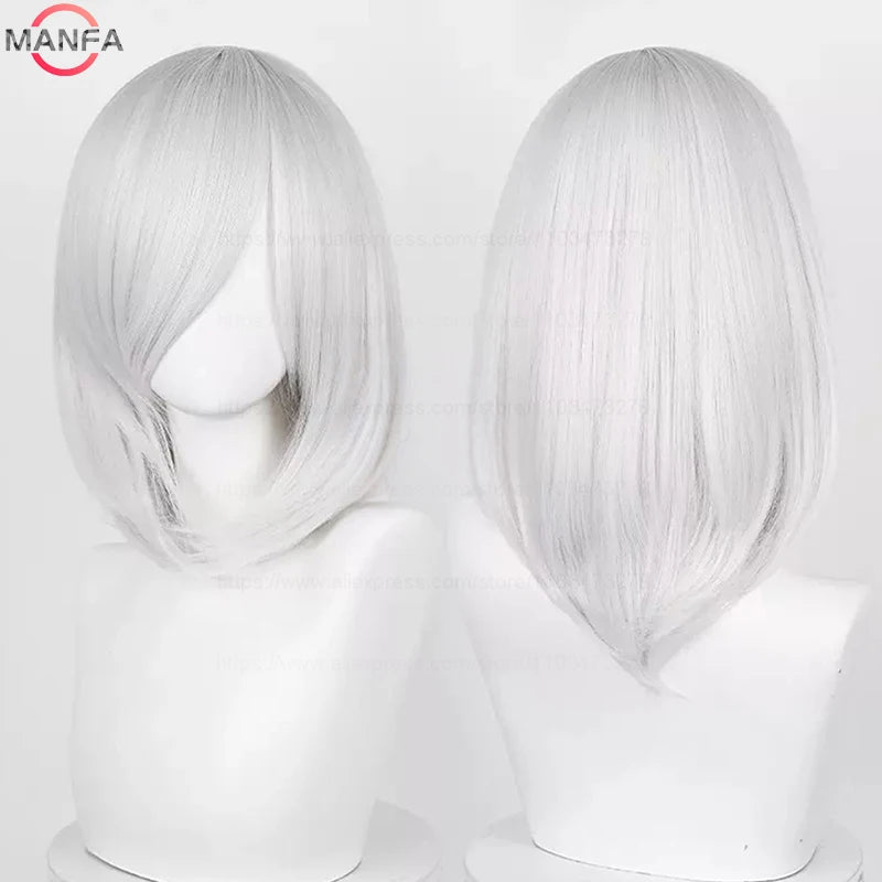 Anime Cosplay Bob Wig with Bangs – 40cm Heat Resistant, 54 Colors