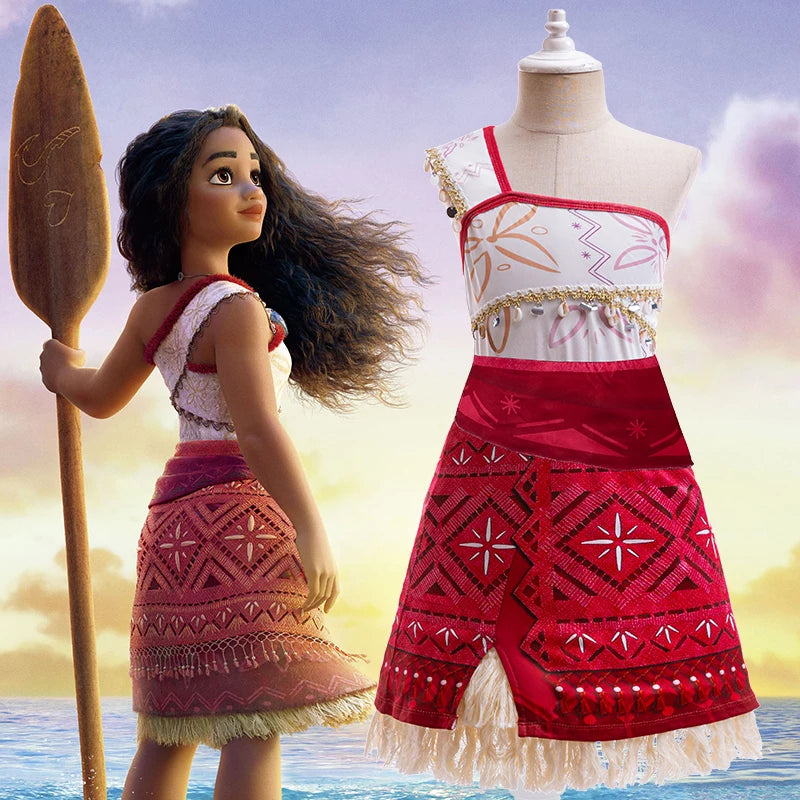 Moana Princess Costume for Girls with Accessories – Ages 2–12