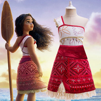 Moana Princess Costume for Girls with Accessories – Ages 2–12