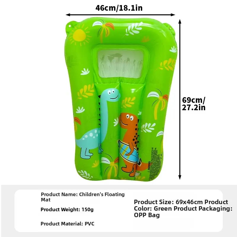 Kids Inflatable Pool Float Mat Cartoon Swimming Ring