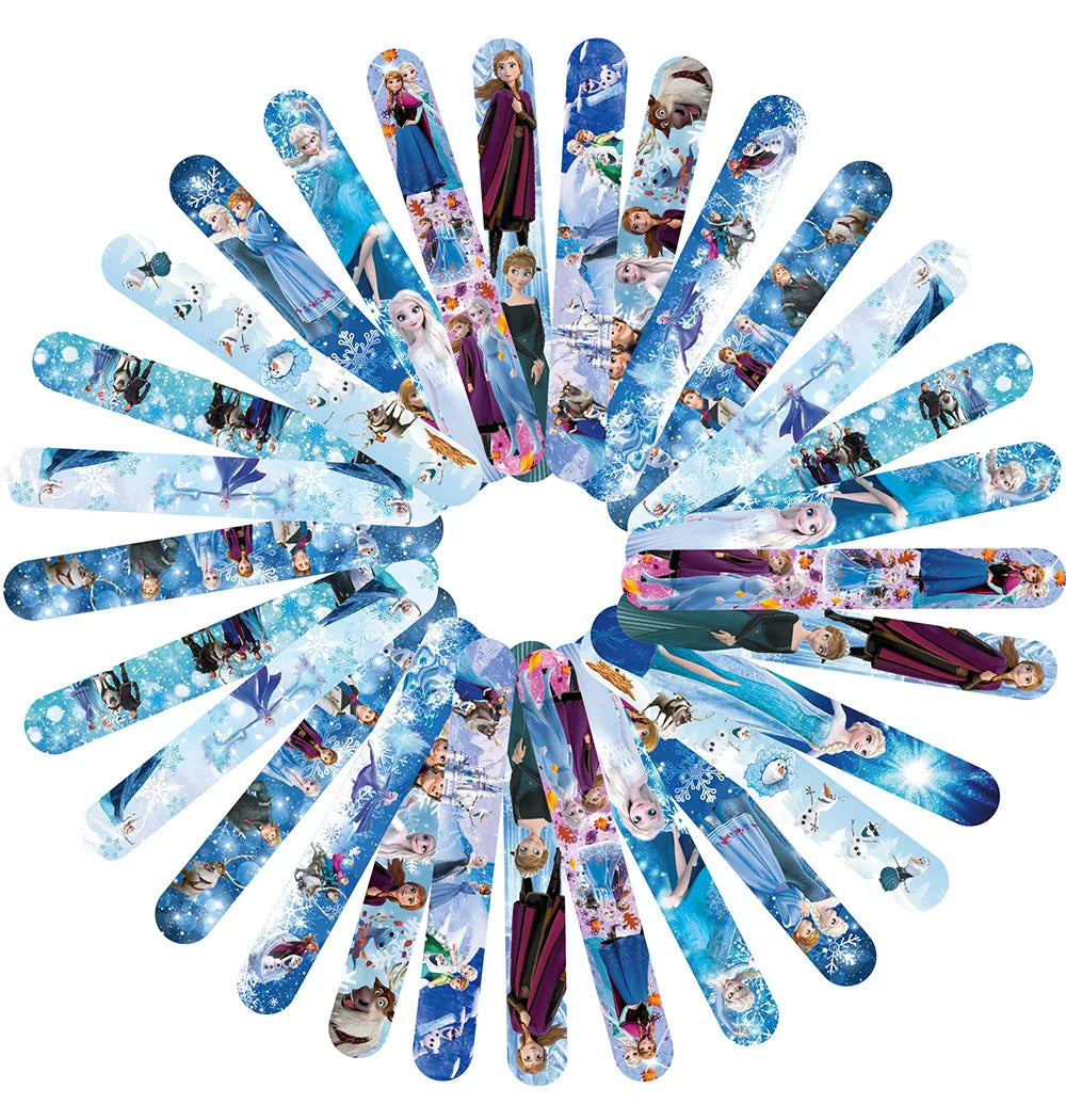 Frozen Slap Bracelets 12-Pack – Kids Party Favors, Snap Bands