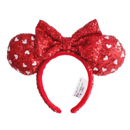 Disney Mickey Minnie Ears Headband – Sequin Bow Costume Cosplay