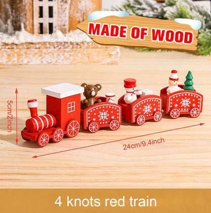 Christmas Wooden Train Decoration – Festive Holiday Ornament