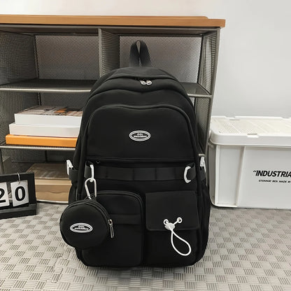 Large Capacity School Backpack with Coin Purse