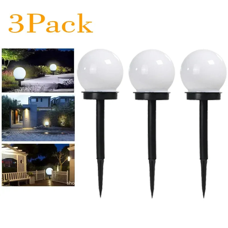 Solar LED Garden Ball Lights – Waterproof Outdoor Lawn Stake Lamps