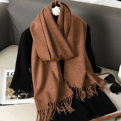 Cashmere-Feel Winter Scarf – Women's Long Warm Pashmina Shawl & Wrap