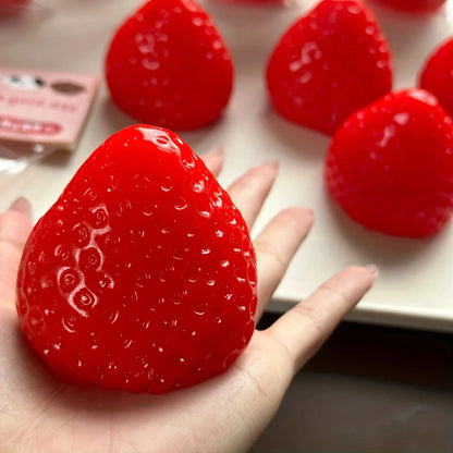 Squishy Strawberry Squeeze Toy – Soft Stress Relief Fidget Toy for Kids
