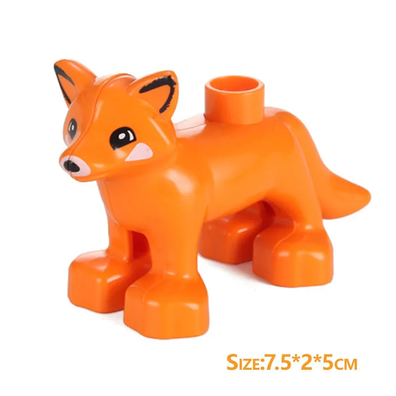 Animal Building Block Figures – Duplo-Compatible Wildlife & Farm Animals