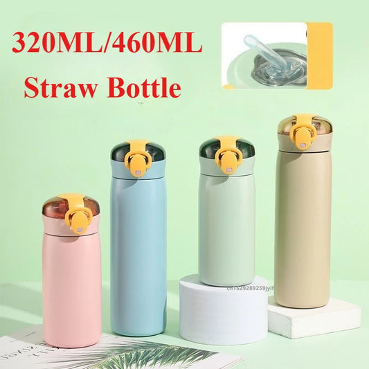 Kids Stainless Steel Insulated Water Bottle with Straw 10.8oz / 15.6oz