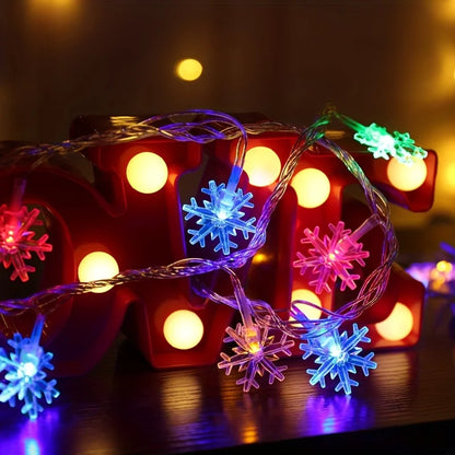 LED Snowflake Curtain Fairy Lights 3M – Christmas Window Decor