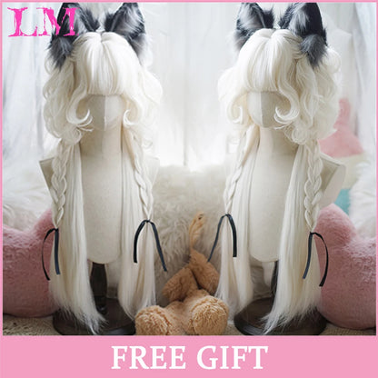 Cosplay Synthetic Wig with Bangs – Long Straight 24 Inch, Heat Resistant