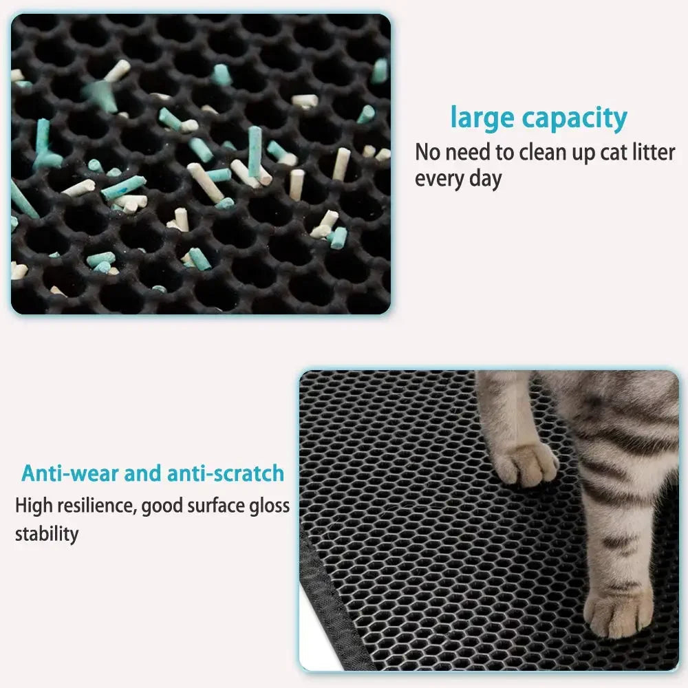 Cat Litter Mat – Double Layer Waterproof Non-Slip