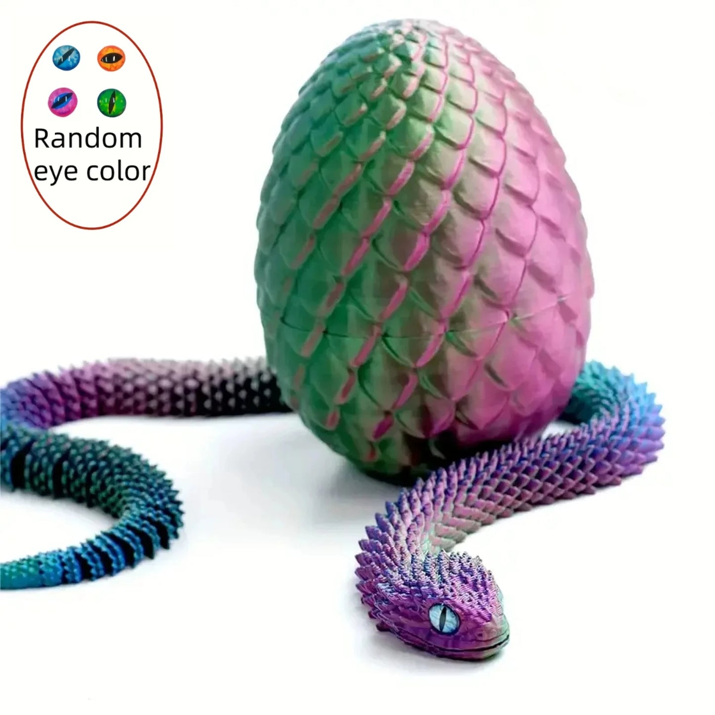 3D Printed Snake Egg Fidget Toy – Articulated Desk Ornament