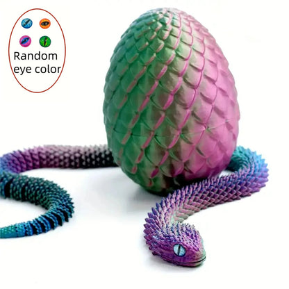 3D Printed Snake Egg Fidget Toy – Articulated Desk Ornament