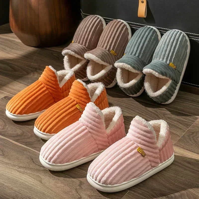 Plush Fur Slippers for Women & Men – Warm Indoor Slides
