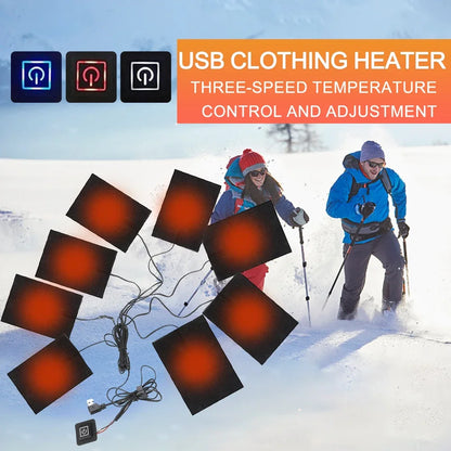 USB Heating Pads for DIY Heated Clothing 3-Level Temperature Control